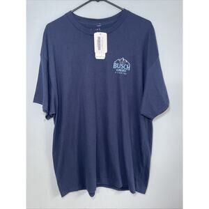 New Busch Light Trout Fish T-shirt, Men’s size XL Brew City Navy Short Sleeve